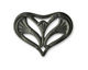 Vintaj Arte Metal Nouveau Leaf Heart Decorivet 32x22mm