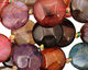 Rainbow Snakeskin Agate Faceted Puff Coin 14mm