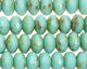 Czech Glass Robin's Egg Fire Polished Rondelle 4x7mm