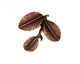 Ezel Findings Antique Copper Camellia Leaves Pendant 27x24mm