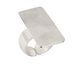 Silver (plated) Adjustable Rectangle Ring 28x15mm
