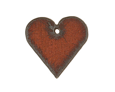 The Lipstick Ranch Rusted Iron Small Heart Pendant 25mm