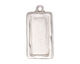 TierraCast Rhodium (plated) Rectangle Frame Drop 15x31mm