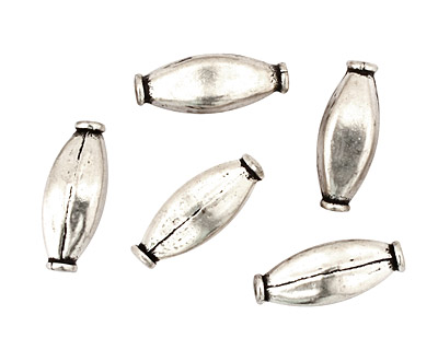 Antique Silver (plated) 4-Sided Rice 16x7mm