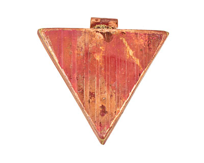 Patricia Healey Copper Ridged Triangle Pendant 38mm