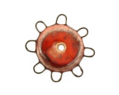 Jangles Ceramic Purple, Red Small Pinwheel 27-28mm