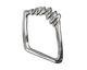 Silver (plated) Irregular Diamond w/ Zigzag 40x30mm