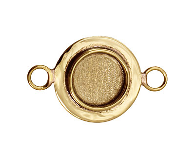 Brass Lipped Circle Bezel Link 18mm