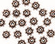 Antique Silver (plated) Beaded Flower Spacer 9mm