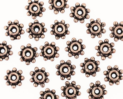 Antique Silver (plated) Beaded Flower Spacer 9mm