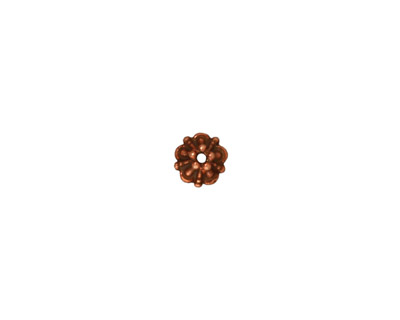 TierraCast Antique Copper (plated) Tiffany Bead Cap 5mm