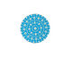 Lillypilly Turquoise Crochet Anodized Aluminum Disc 19mm, 24 gauge