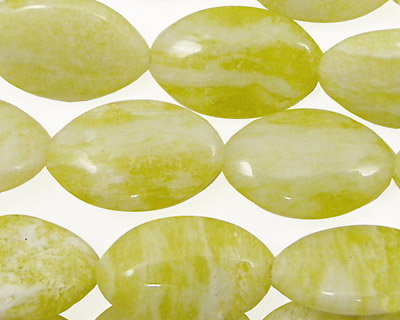 Natural Lemon Jade Horse Eye 19x12mm