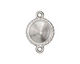 TierraCast Rhodium (plated) Beaded Round Frame Link 25x17mm