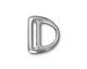 TierraCast Rhodium (plated) Slotted D Ring 17x20mm
