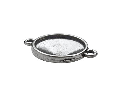 TierraCast Antique Pewter (plated) Faceted Link 29x21mm