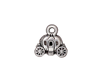 TierraCast Antique Silver (plated) Carriage Charm 15x14mm