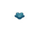 Lucite Teal 5 Petal Petunia Flower 7x11mm