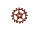 C-Koop Enameled Metal Ruby Red Sectioned Gear 19mm