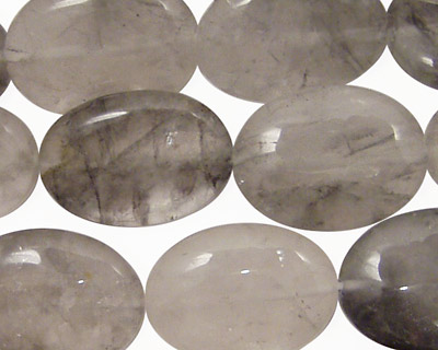 Natural Silver Quartz Flat Oval 20x15mm