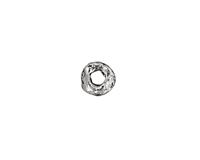 Rustic Charms Sterling Silver Small Dotted Spacer Disc 8mm
