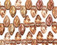 Czech Glass Autumn Shimmer Leaf Drop 5x10mm