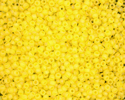 TOHO Transparent Rainbow Frosted Lemon Round 11/0 Seed Bead