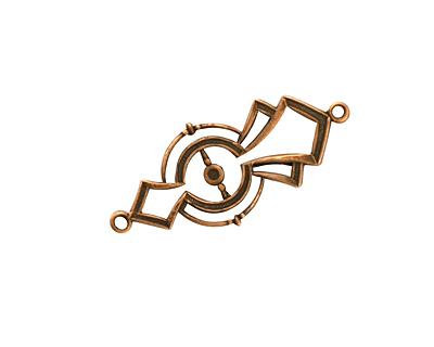 Stampt Antique Copper (plated) Half Past Midnight Deco Link 29x13mm