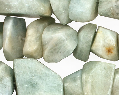 Aquamarine Faceted Side Drilled Nugget 6-24x10-22mm