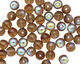 Czech Glass Smoky Topaz AB Round 6mm