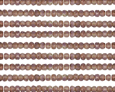 Czech Glass Lilac Garden Fire Polished Rondelle 2x3mm