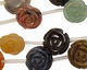 Multi Gemstone Carved Flower 14-16mm