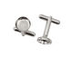 Silver (plated) Circle Bezel Cuff Link 11mm