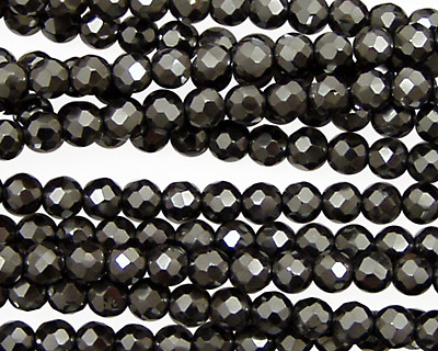 Hematite Faceted Round 4mm