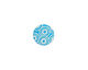 Lillypilly Turquoise Dandelion Anodized Aluminum Disc 11mm, 24 gauge