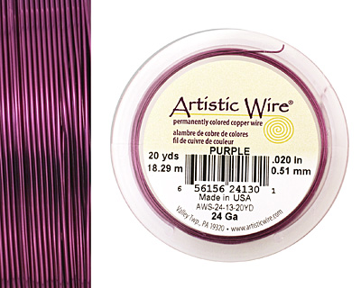 Artistic Wire Purple 24 gauge, 20 yards