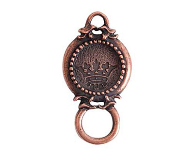 Nunn Design Antique Copper (plated) Decorative Circle Connector 36x19mm