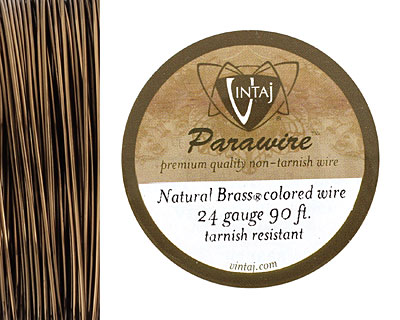 Vintaj Natural Brass Parawire 24 gauge, 90 feet