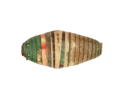 African Paper (green, yellow, black) Rice 29-30x16-17mm