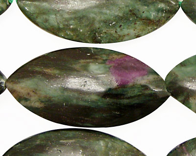 Fuchsite Ruby w/Pyrite Horse Eye 40x20mm