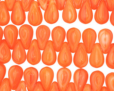 Czech Glass Creamsicle Teardrop 6x9mm