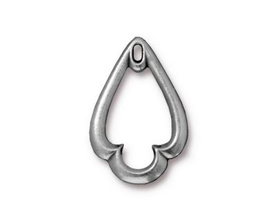 TierraCast Antique Pewter (plated) Trefoil Charm 16x24mm
