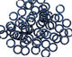 Blue Enameled Copper Round Jump Ring 6mm, 18 gauge