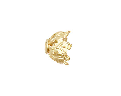 Ezel Findings Gold (plated) Leaf Bead Cap 8x13mm