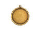 Stampt Antique Brass Bamboo Round Setting 18mm