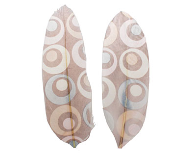 Geometric Pastel Circles Printed Feathers
