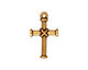 TierraCast Antique Gold (plated) Wrapped Cross Charm 14x23mm