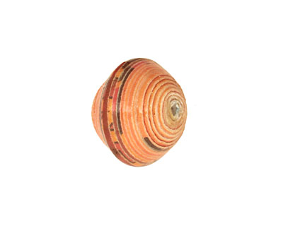 African Paper (orange, mocha) Bicone 14-15x16-17mm
