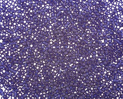 TOHO Transparent Frosted Cobalt Round 15/0 Seed Bead