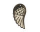 Golden Pyrite (silver tone) Carved Wing 15x30mm